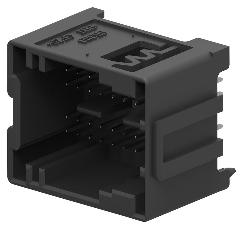 TE Connectivity 953118-1 Rectangular Power Connector 40 Contacts MQS Series PCB Mount Through Hole 2.54 mm Header