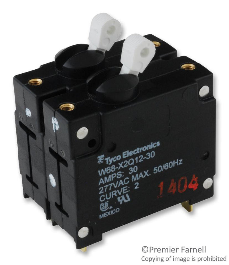 POTTER&BRUMFIELD - TE CONNECTIVITY W68-X2Q12-30 CIRCUIT BREAKER, HYDROMAGNETIC, 2P, 277V, 30A