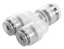 Festo NPQP-Y-Q6-Q4-FD-P10 Pneumatic Fitting Push-In Y-Fitting 10 bar 6 mm PP (Polypropylene) Npqp