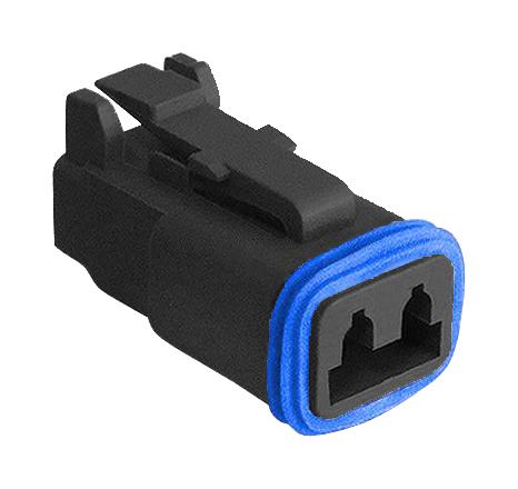 Bulgin Limited PX0105S02GY PX0105S02GY Automotive Connector PX0 Series Straight Plug 2 Contacts Crimp Socket - Not Supplied