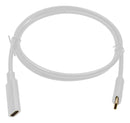 Multicomp PRO MP-FCR72003W USB Cable Extension Type C Plug to Receptacle 1 m 3.3 ft 3.1 White New