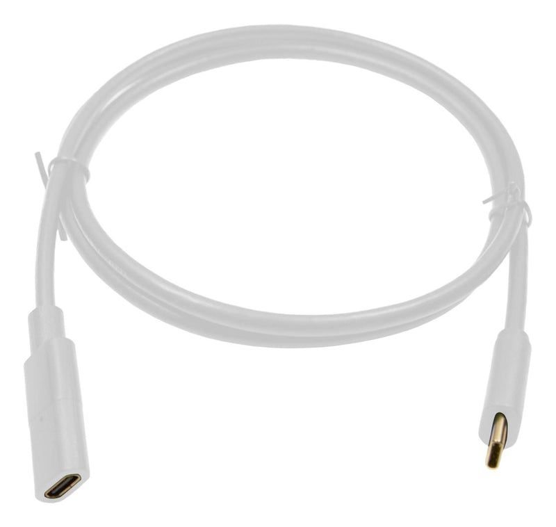 Multicomp PRO MP-FCR72003W USB Cable Extension Type C Plug to Receptacle 1 m 3.3 ft 3.1 White New