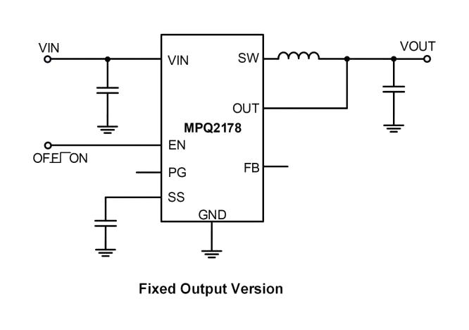 Monolithic Power Systems (MPS) MPQ2178GQHE-18-AEC1-P DC-DC Switching Synchronous Buck Regulator Fixed 2.5 to 5.5 V in 1.8 V/2 A Out QFN-8