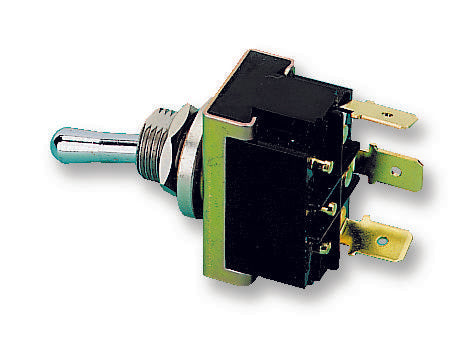 TE CONNECTIVITY AWTR1504 Toggle Switch, DPDT, Non Illuminated, On-(On), A Series, Panel, 20 A