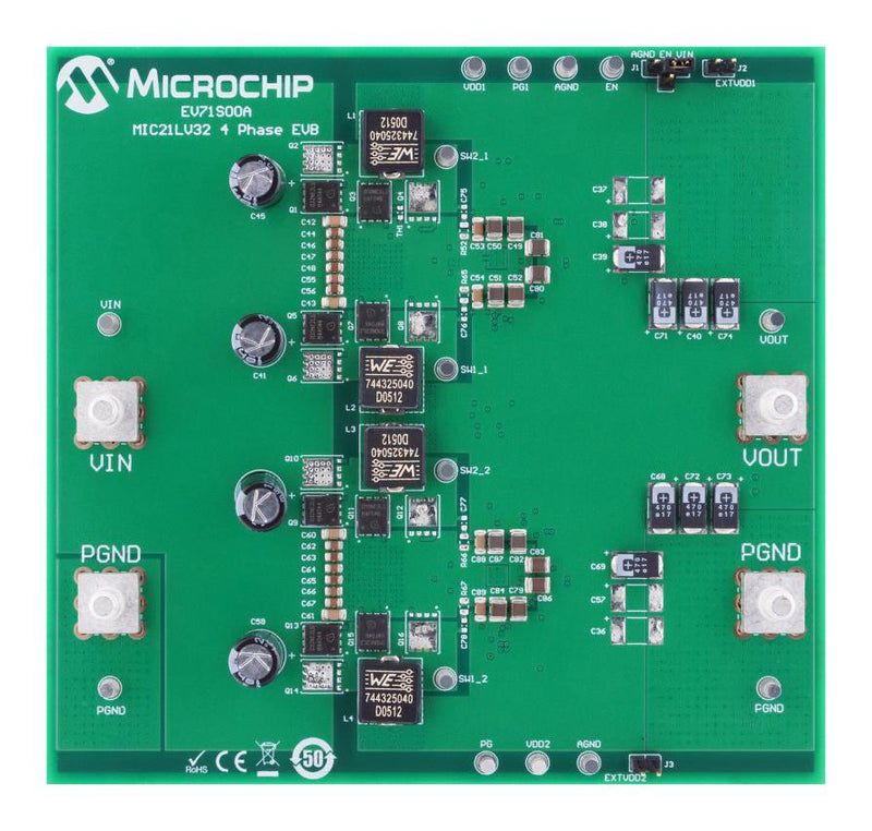 Microchip EV71S00A Evaluation Board MIC21LV32 Synchronous Buck Controller Power Management