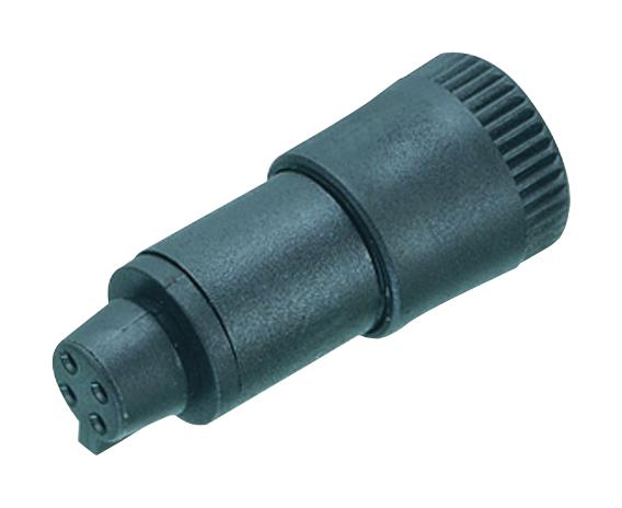 Binder 09-9748-71-03 Circular Connector 719 Series Cable Mount Receptacle 3 Contacts Solder Socket Snap-In