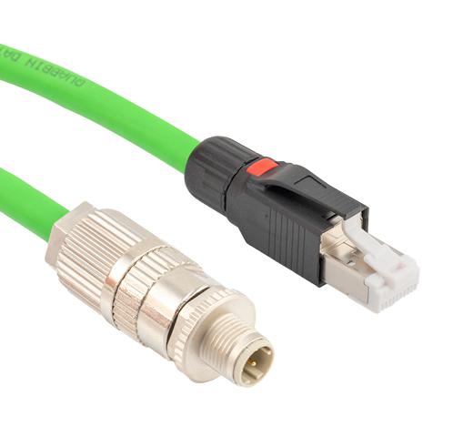 L-COM TRGPA402-3M Sensor Cord M12 PLUG-RJ45 Plug 9.8FT