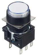 Idec LB1B-A1T6LW Pushbutton Switch On-Off Dpdt 250 V 30 5 A Quick Connect Solder