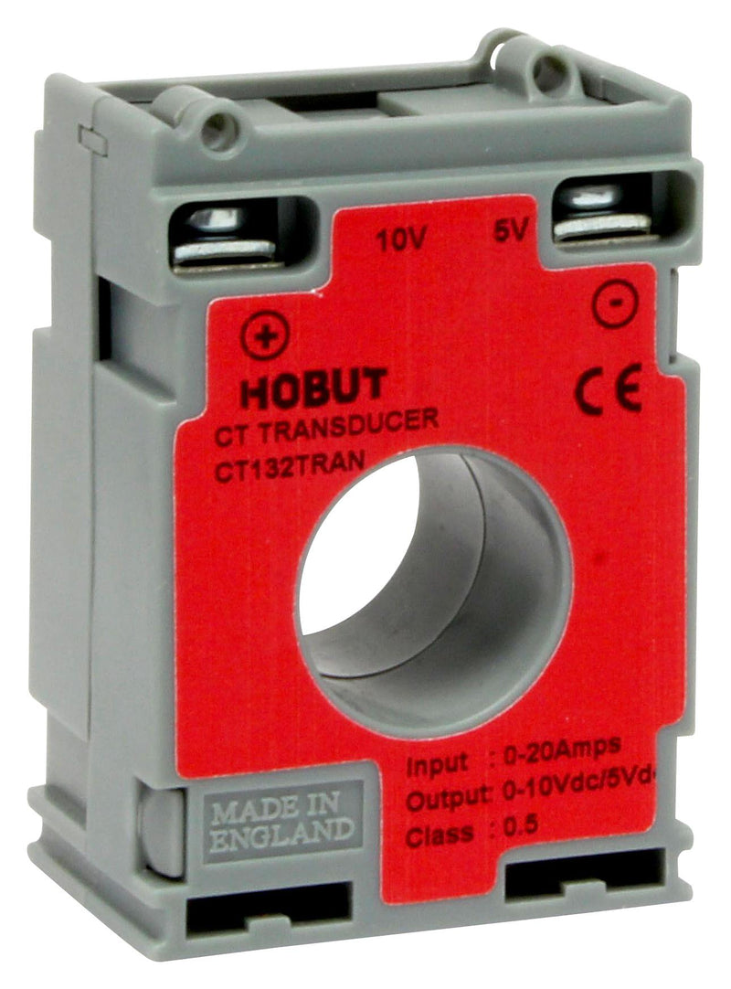 HOBUT CT132TRAN20A-5/10V Current Transformer, 20 A, 45 Hz, 65 Hz, DIN Rail