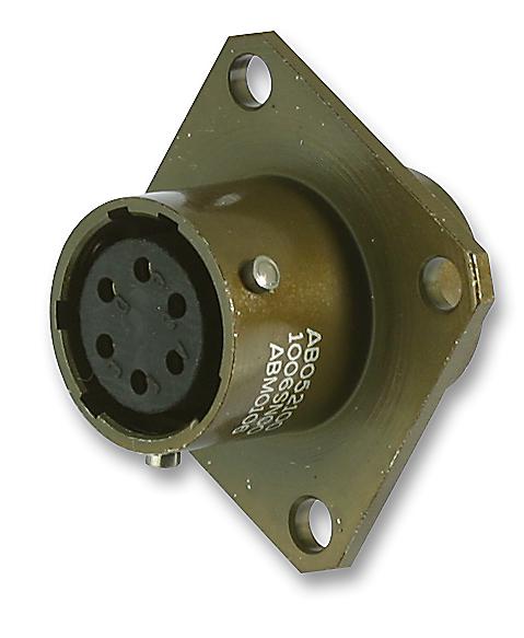 AB CONNECTORS AB05 2100 14 19 SN00 Circular Connector, AB05 Series, Wall Mount Receptacle, 19 Contacts, Solder Socket, Bayonet, 14-19