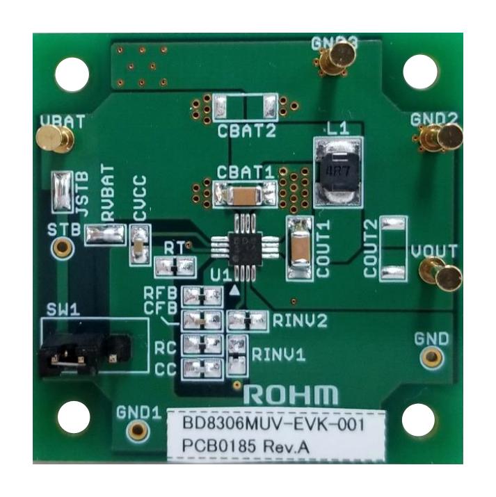 Rohm BD8306MUV-EVK-001 BD8306MUV-EVK-001 Evaluation Board BD8306MUV Buck/Boost DC-DC Converter Power Management - Voltage Regulator