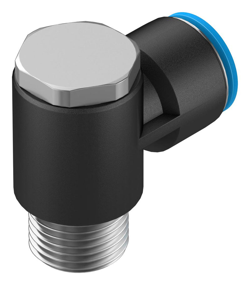 Festo QSLV-1/2-16 Pneumatic Fitting Push-In L-Fitting R1/2 14 bar 16 mm PBT (Polybutylene Terephthalate) Qslv