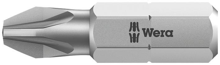 Wera 05072074001 Hex Driver Bit Phillips PH3 25 mm Overall