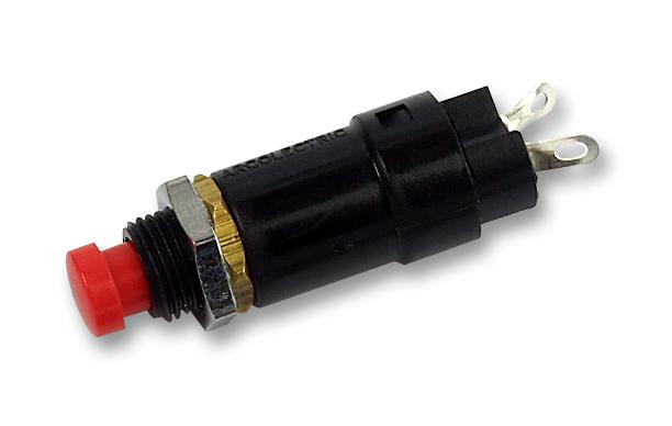 ARCOLECTRIC T0916SOAAB Pushbutton Switch, Off-(On), SPST-NO, 250 V, 500 mA, Solder