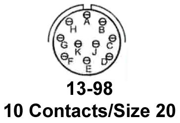 Amphenol Aerospace D38999/26MC98SN Circular Connector Plug Size 13 10 Position Cable