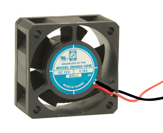 Orion Fans OD4020-12HB DC Axial Fan 12 V Square 40 mm 20 Ball Bearing 9 CFM