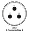 ITT Cannon MS3102R22-2PX MS3102R22-2PX Circular Connector MIL-DTL-5015 Series Box Mount Receptacle 3 Contacts Solder Pin Threaded