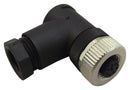 TE Connectivity T4112012081-000 Sensor Connector PG9/6-8mm M12 Female 8 Positions Screw Socket Right Angle Cable Mount