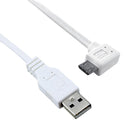 Qualtek Electronics 3021087-03 USB 2.0 A Male TO Micro B Right Angled 3FT Length 480MBPS White Color 97AC8911