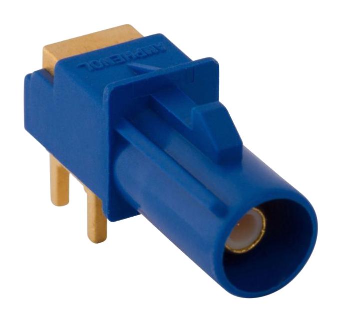 Amphenol RF FA1-NCRP-PCB-6A / Coaxial Connector Fakra Right Angle Plug Through Hole 50 ohm Brass