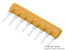 BOURNS 4608X-102-121LF Fixed Network Resistor, 120 ohm, 4 Elements, SIP, Isolated, 4600X Series, 8 Pins