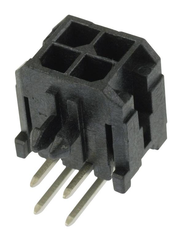 MOLEX 43045-0402 Wire-To-Board Connector, 3 mm, 4 Contacts, Header, Micro-Fit 3.0 43045 Series, Through Hole, 2 Rows