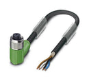 Phoenix Contact SAC-4P- 50-PUR/M12FR SH Sensor Cable 90&deg; M12 Receptacle Free End 4 Positions 5 m 16.4 ft