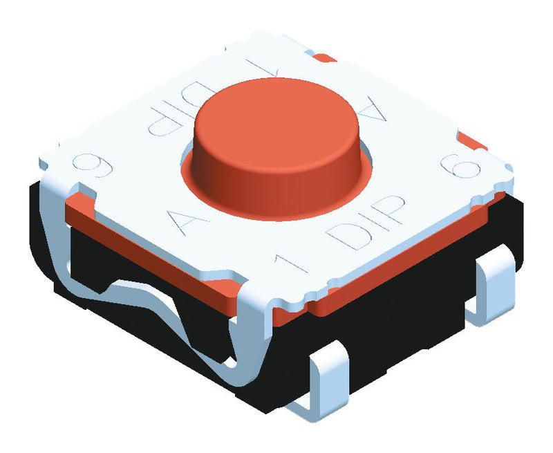 Multicomp PRO MP000715 MP000715 Tactile Switch Top Actuated Surface Mount Round Button 350 gf 50mA at 32VDC