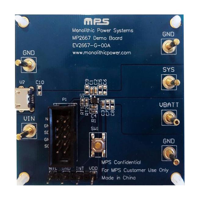 Monolithic Power Systems (MPS) EVKT-MP2667 Evaluation Board MP2667 Management - Battery Li-Ion / Polymer Charger New