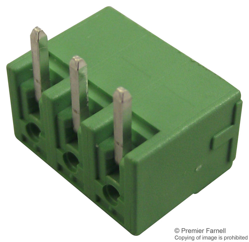 Phoenix Contact MC 15/ 3-G-381 Terminal Block Header 3.81 mm 3 Ways 8 A 160 V Through Hole Right Angle