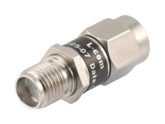 L-COM LCAT1005-07 RF Attenuator SMA PLUG-JACK 50 OHM New