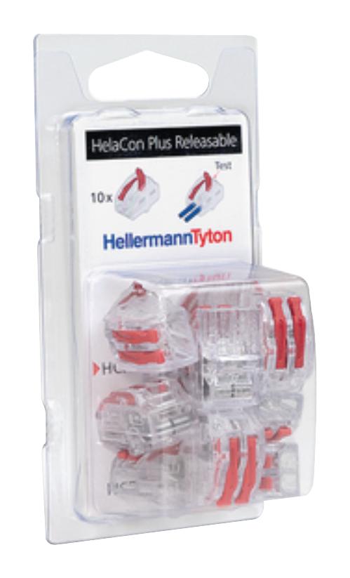 Hellermanntyton HCRN-2-BLISTER Pluggable Terminal Block 2 Ways 28AWG to 14AWG 4 mm&Acirc;&sup2; Push In Lock 32 A