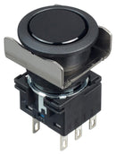 Idec LB6B-A1T6B Pushbutton Switch Flush Silhouette On-Off Dpdt 250 V 30 5 A Quick Connect Solder