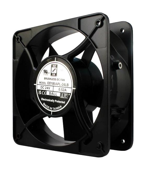 Orion Fans OD180APL-12HBIP68 DC Axial FAN Ball 460CFM 4.2A 12V