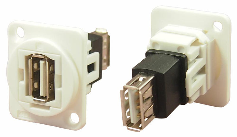 Cliff Electronic Components CP30208NW CP30208NW USB Adapter CSK Hole Type A Receptacle 2.0 White FT