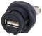 L-COM U2C00003 USB Adapter Type A Receptacle 2.0 IP67 New