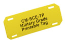 Raychem - TE Connectivity CM-SCE-TP-1/2-6H-4 Wire Marker Tie On Printable Plate Blank Yellow 12.7mm x 50.8mm