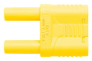 Schutzinger SKURZ 6100 / 19-4 IG 2MB NI GE Banana Test Connector Plug Cable Mount 32 A 1 kV Nickel Plated Contacts Yellow