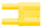 Schutzinger SKURZ 6100 / 19-4 IG 2MB NI GE Banana Test Connector Plug Cable Mount 32 A 1 kV Nickel Plated Contacts Yellow