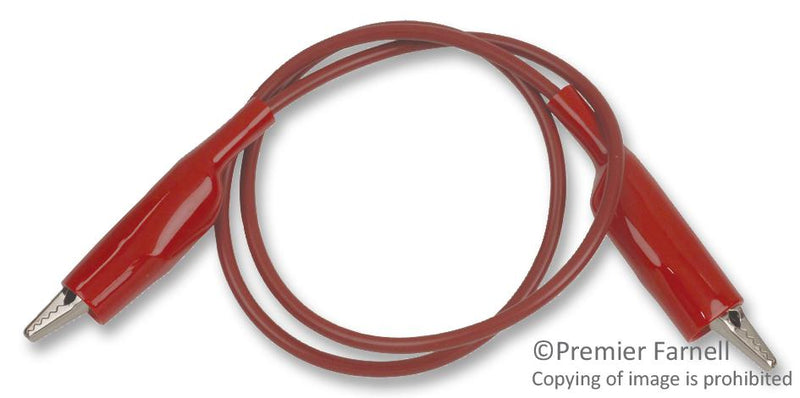 Pomona AL-B-24-2 Test Lead Crocodile Clip to Red 60 V 5 A 609.6 mm