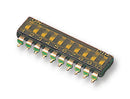 Multicomp PRO MCEMR-10-T MCEMR-10-T DIP / SIP Switch 10 Circuits Slide Surface Mount Spst 24 VDC 25 mA