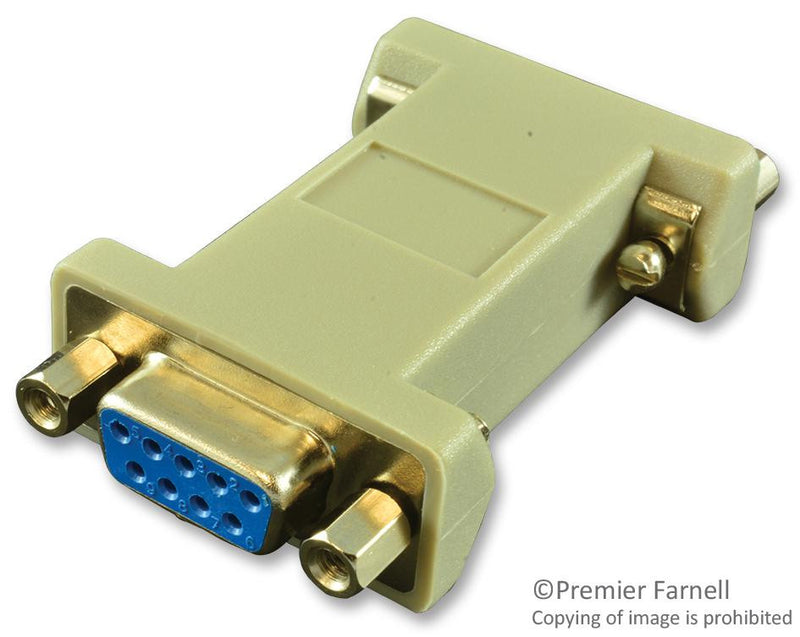 MULTICOMP SPC19768 D Sub Connector Adaptor, Standard D Sub, Receptacle, 9 Ways, Standard D Sub, Receptacle, 9 Ways