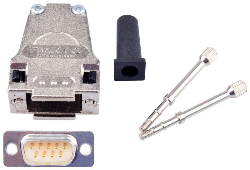 FCT - A MOLEX COMPANY FMK1G-09P-3360 Standard D Sub Connector, 9 Contacts, Plug, DE, FMK1G Series, Zinc Body, Solder