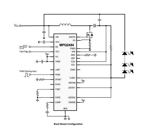 Monolithic Power Systems (MPS) MPQ2484GF-AEC1-P LED Driver DC / Buck Boost Buck-Boost 2.2 MHz TSSOP-EP SMD -40 to 150 &deg;C