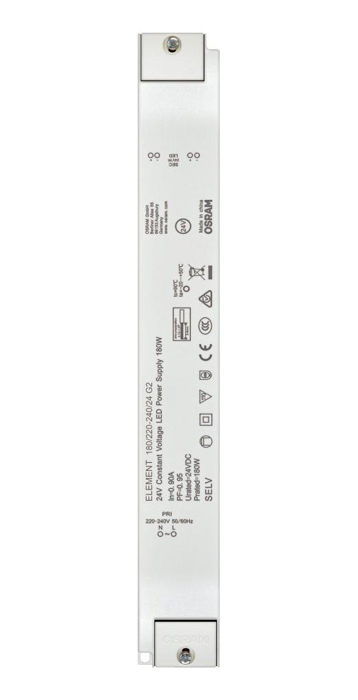 Osram ELEMENT-180/220-240/24-G2 ELEMENT-180/220-240/24-G2 LED Driver Lighting 180 W 24 V 7.5 A Constant Voltage 198