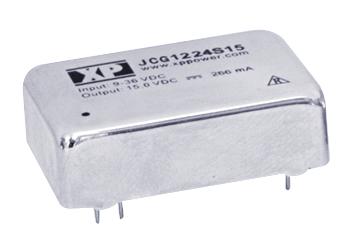 XP POWER JCG1224S12 12 Watt 2:1 Input Range Single Output DC/DC Converter, Input 18V to 36V, Output 12V/1A