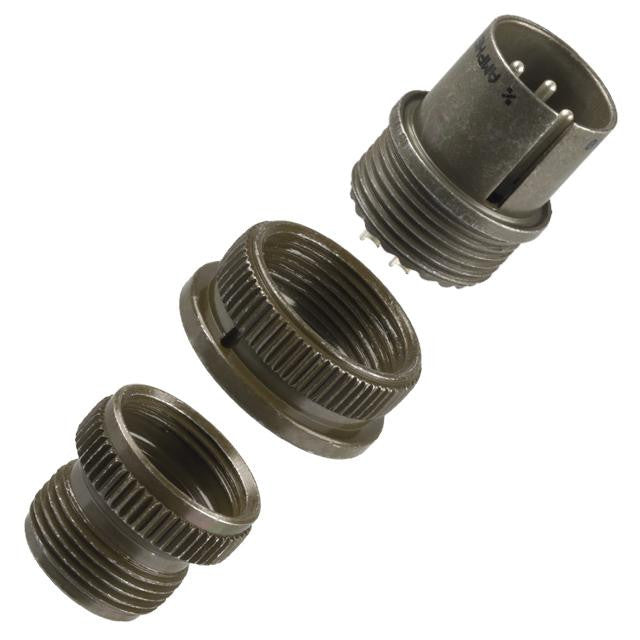 AMPHENOL AEROSPACE MS3106A-10SL3P Circular Connector, MIL-DTL-5015 Series, Straight Plug, 3 Contacts, Solder Pin, Threaded, 10SL-3