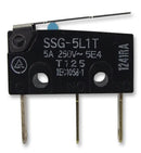 OMRON ELECTRONIC COMPONENTS SSG-5L1T Microswitch, SS Series, SPDT, Solder, 5 A, 250 VAC, 250 VDC