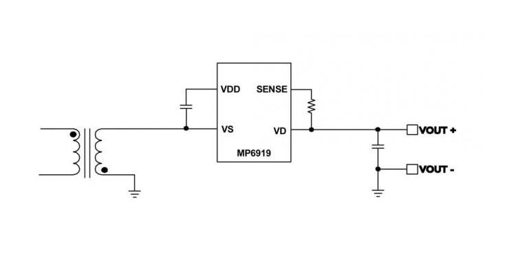 Monolithic Power Systems (MPS) MP6919GS-P MP6919GS-P CCM/DCM Flyback Ideal Diode w/ Integrated 100V/13mR Mosfet 4.5 V to 13 SOIC-8