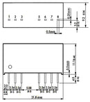 Traco Power TMR 3-1223 TMR 3-1223 Isolated Through Hole DC/DC Converter ITE 2:1 3 W 2 Output 15 V 100 mA